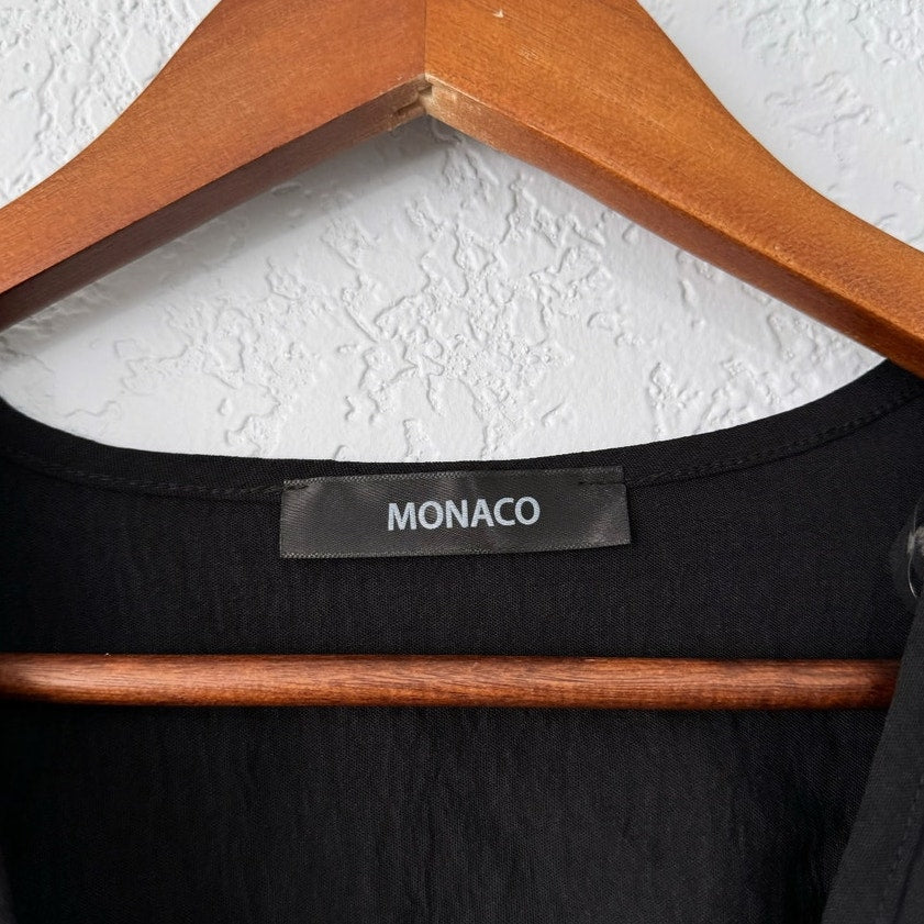 Monaco Long Sleeve Tie Front Crop Top