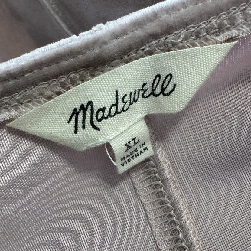 Madewell Velvet Balloon Sleve Dress