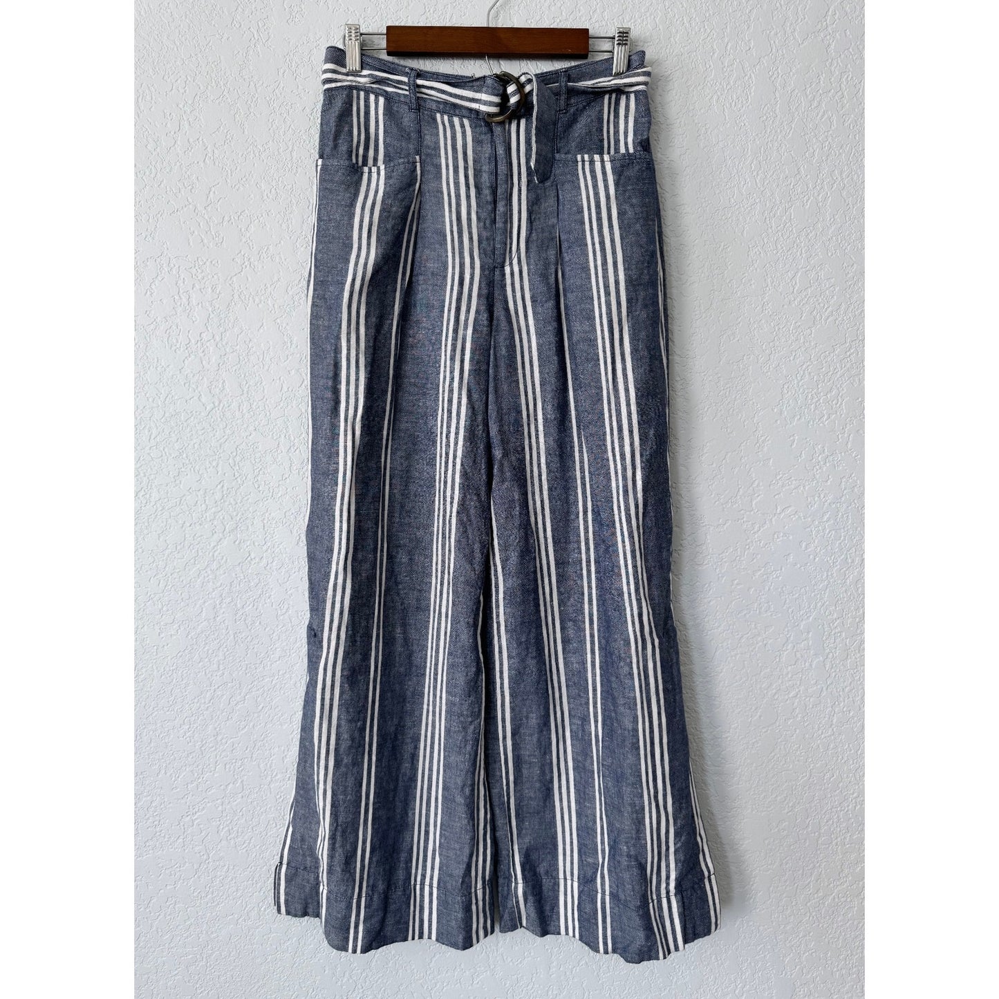 Anthropologie Beachy Linen Wide Leg Pants