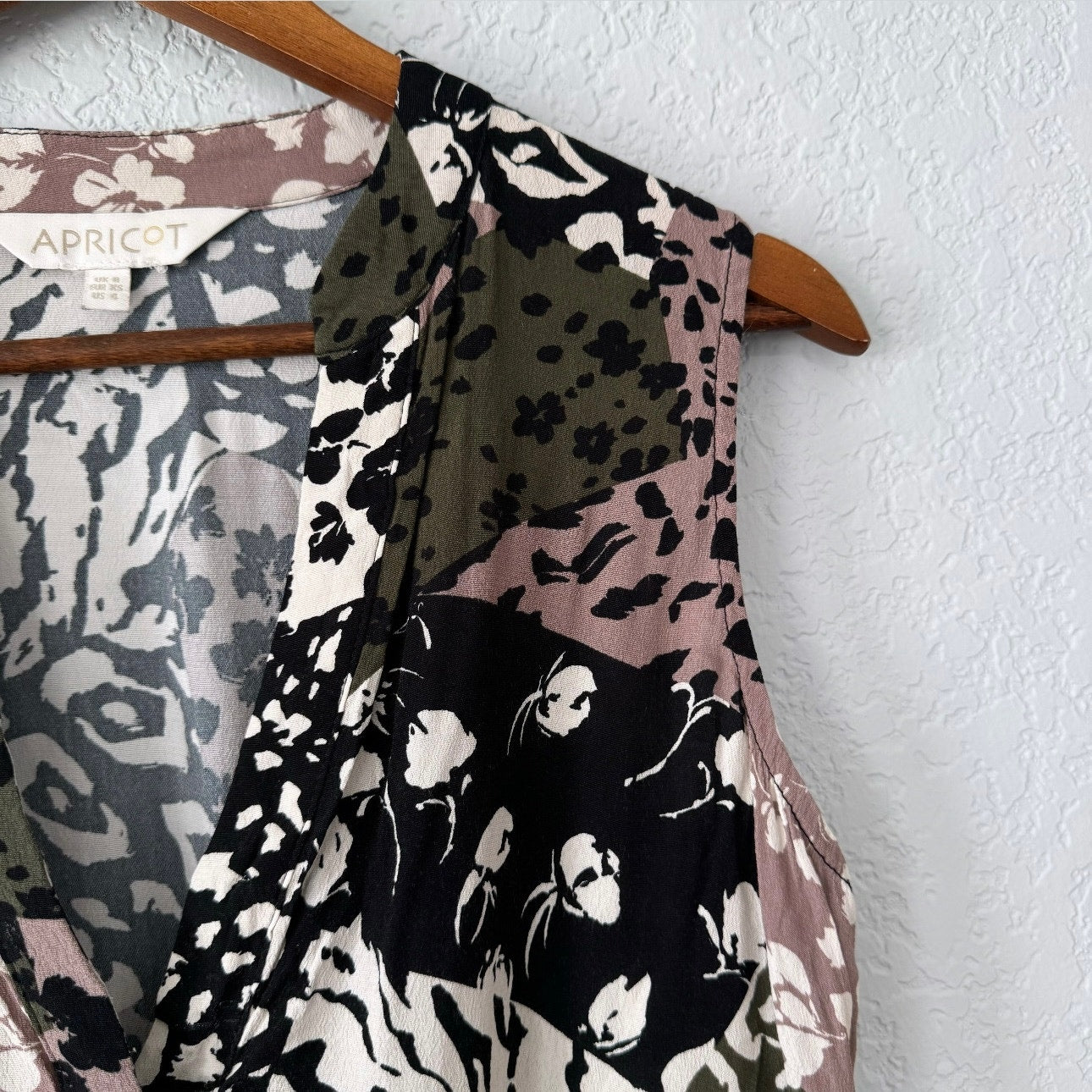 Apricot Floral Print Mini Dress