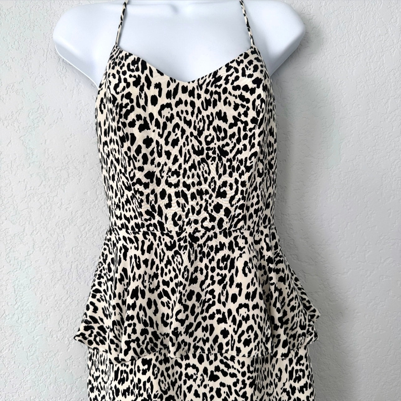 Parker Animal Print SIlk Peplum Dress