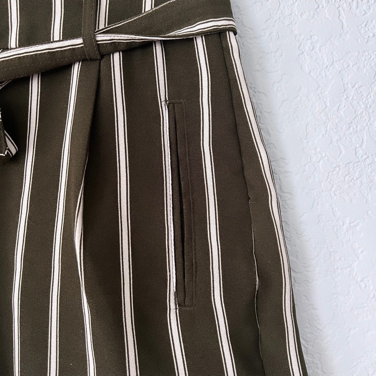 Cisono Striped Paper Bag Shorts