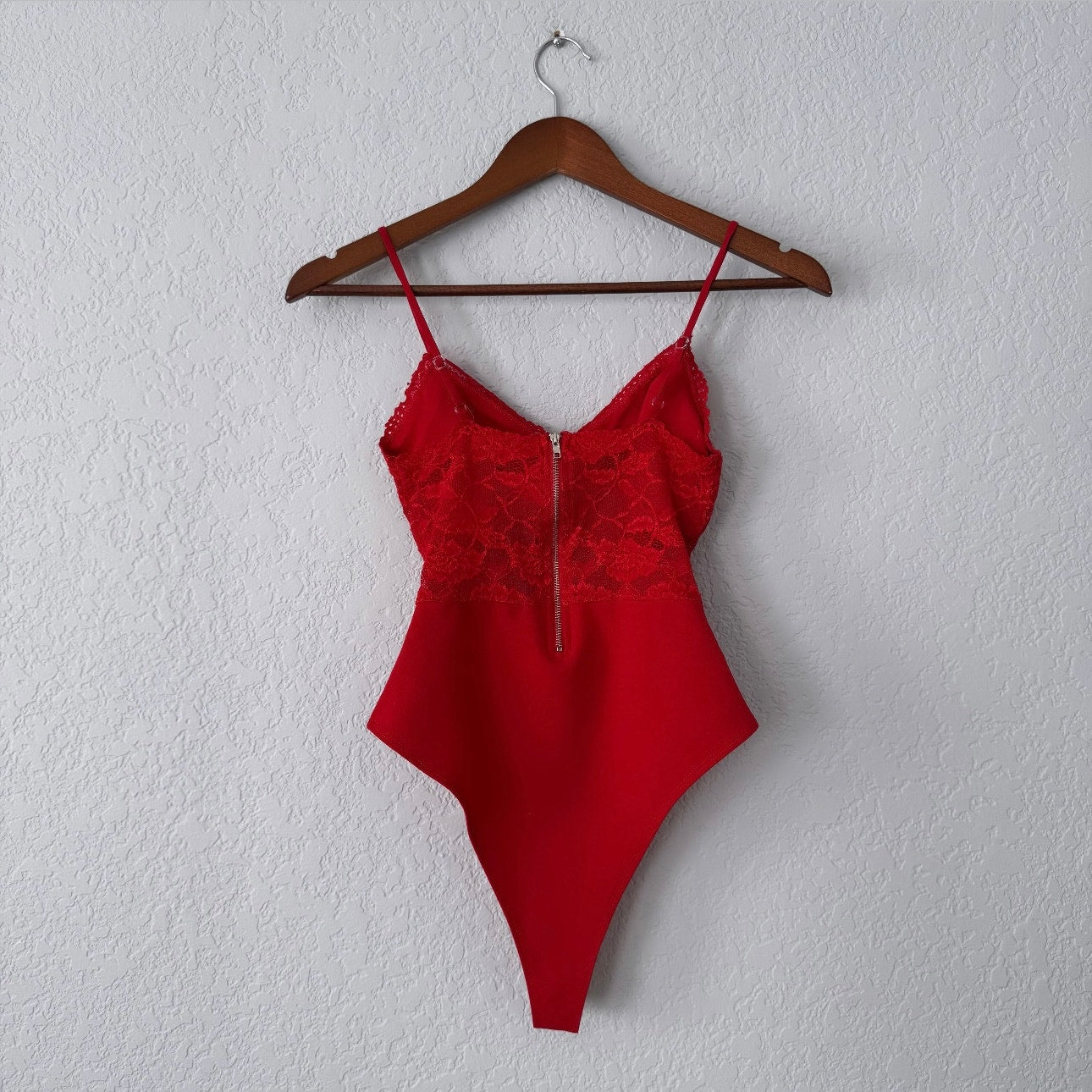 Faded Rose Lace Top Cut Out Bodysuit