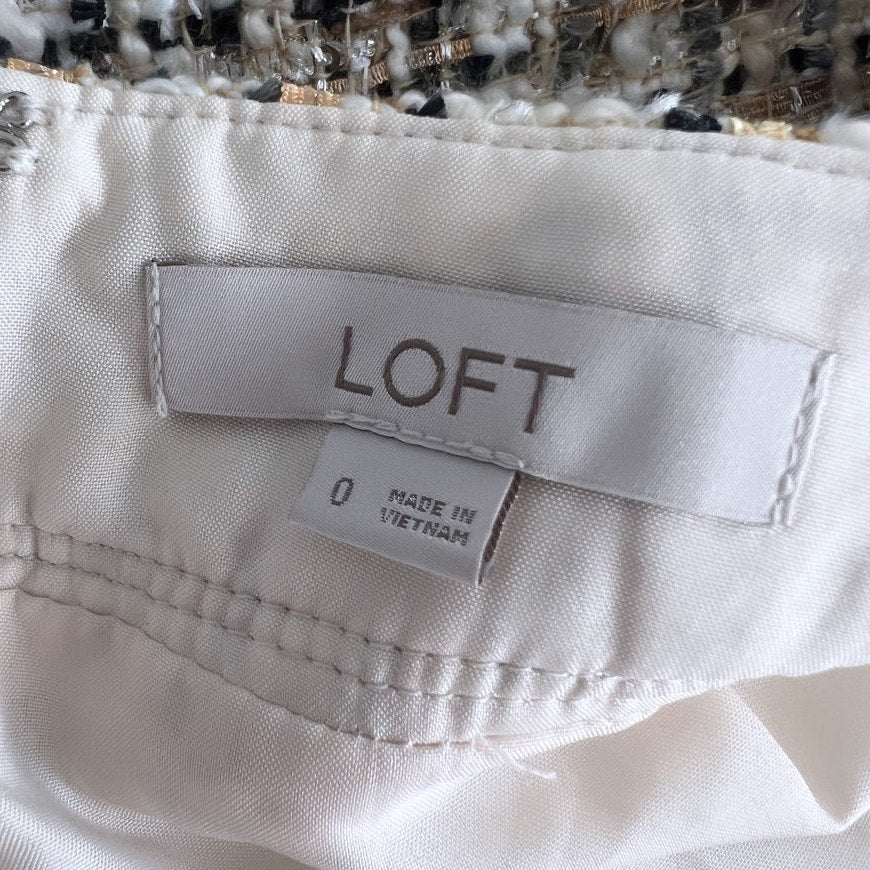 Loft Tweed Mini Skirt