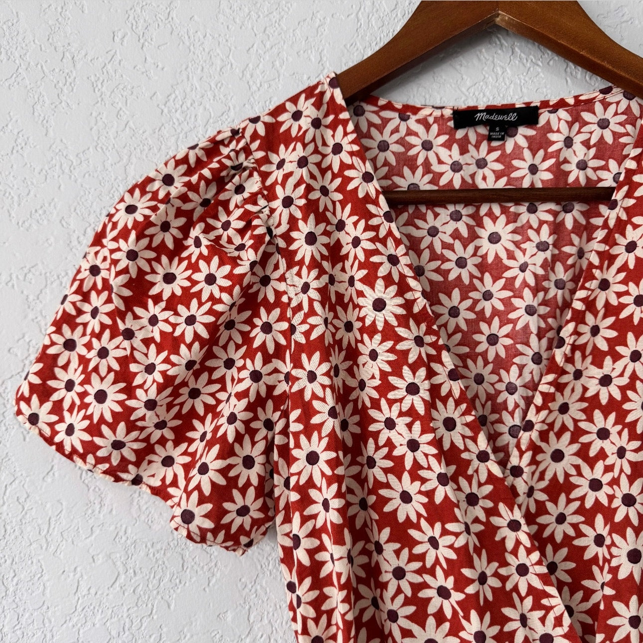 Madwell Floral Pattern Mini Wrap Dress