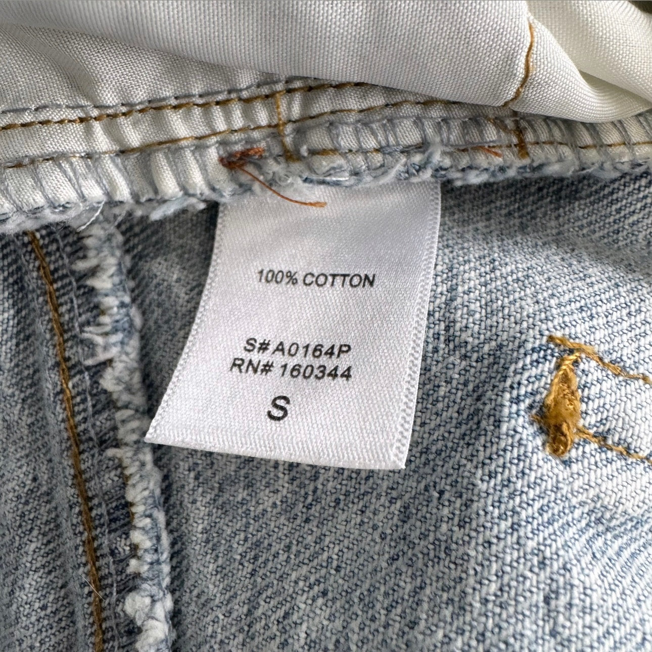 Beige Botany Light Wash Bermuda Jean Shorts