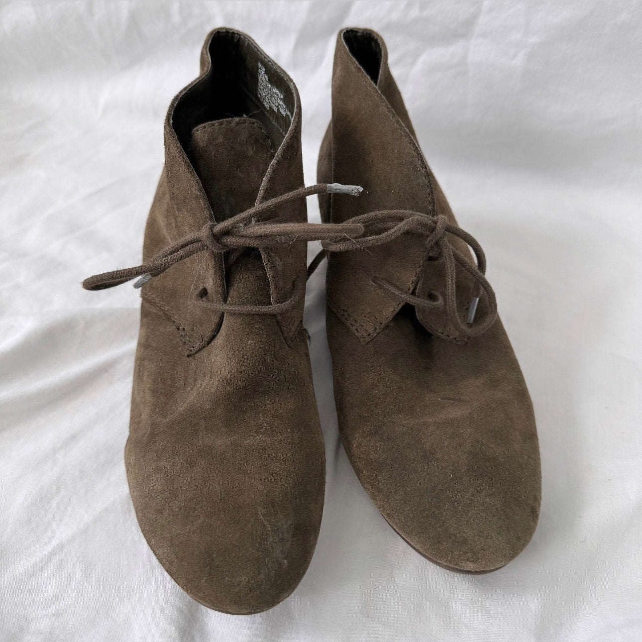 Nine West Dark Green Lace Up Booties Size 9.5