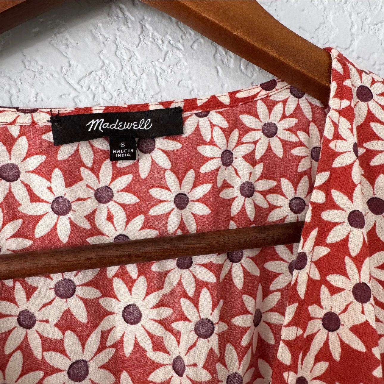 Madwell Floral Pattern Mini Wrap Dress