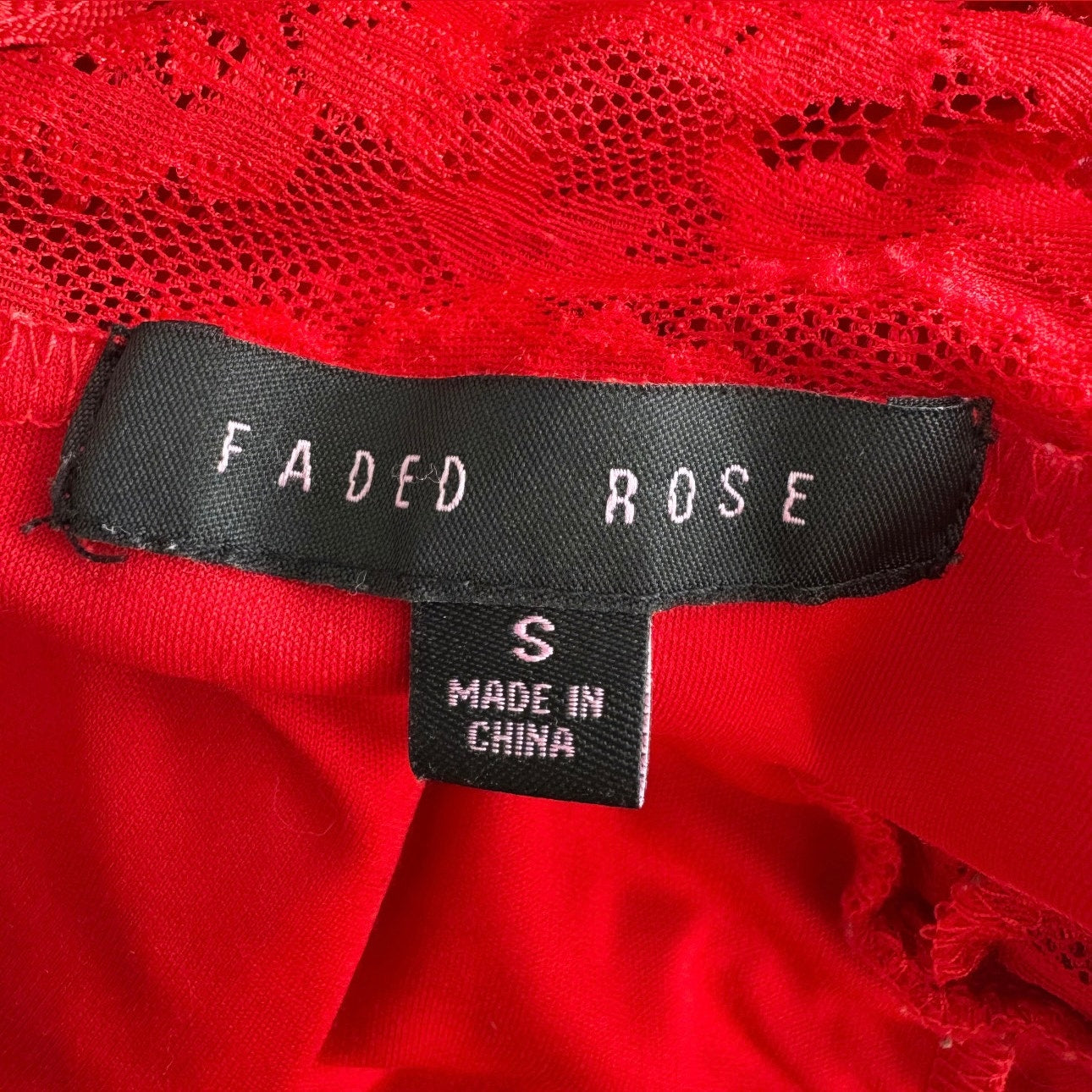Faded Rose Lace Top Cut Out Bodysuit