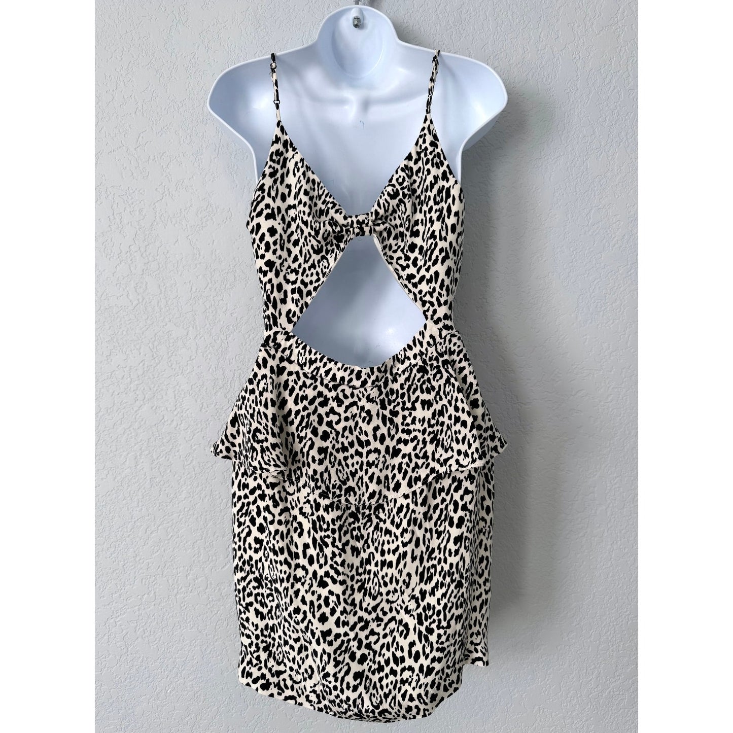 Parker Animal Print SIlk Peplum Dress