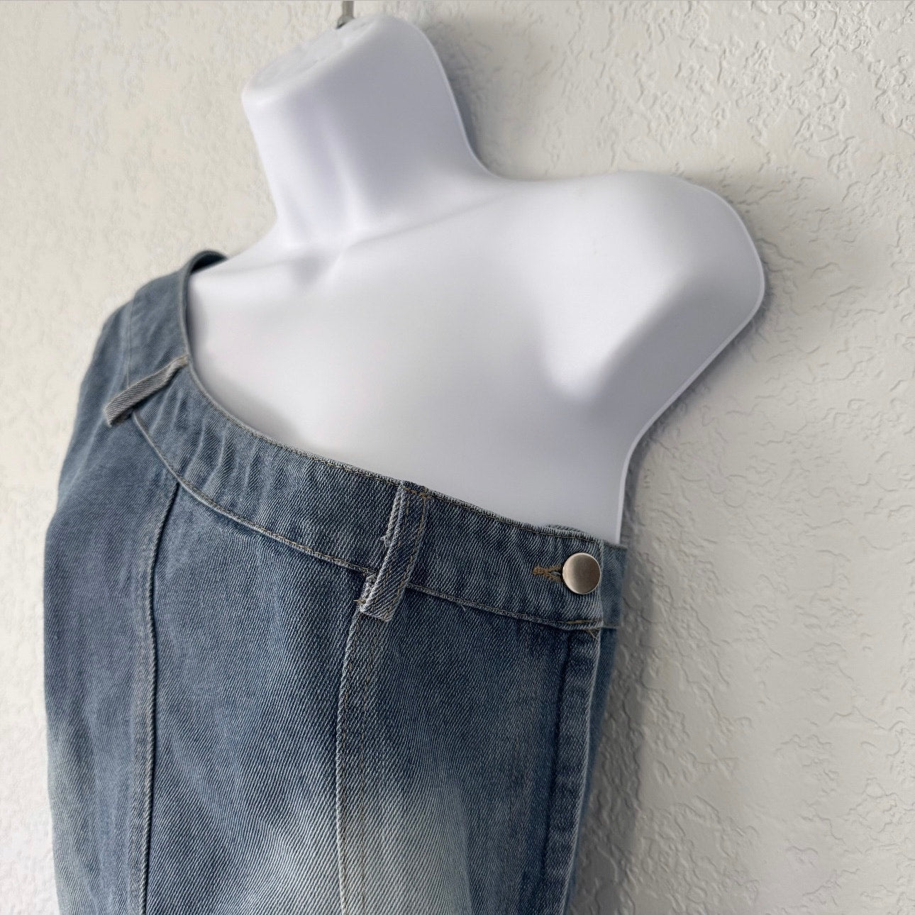 Unbranded Denim One Shoulder Top