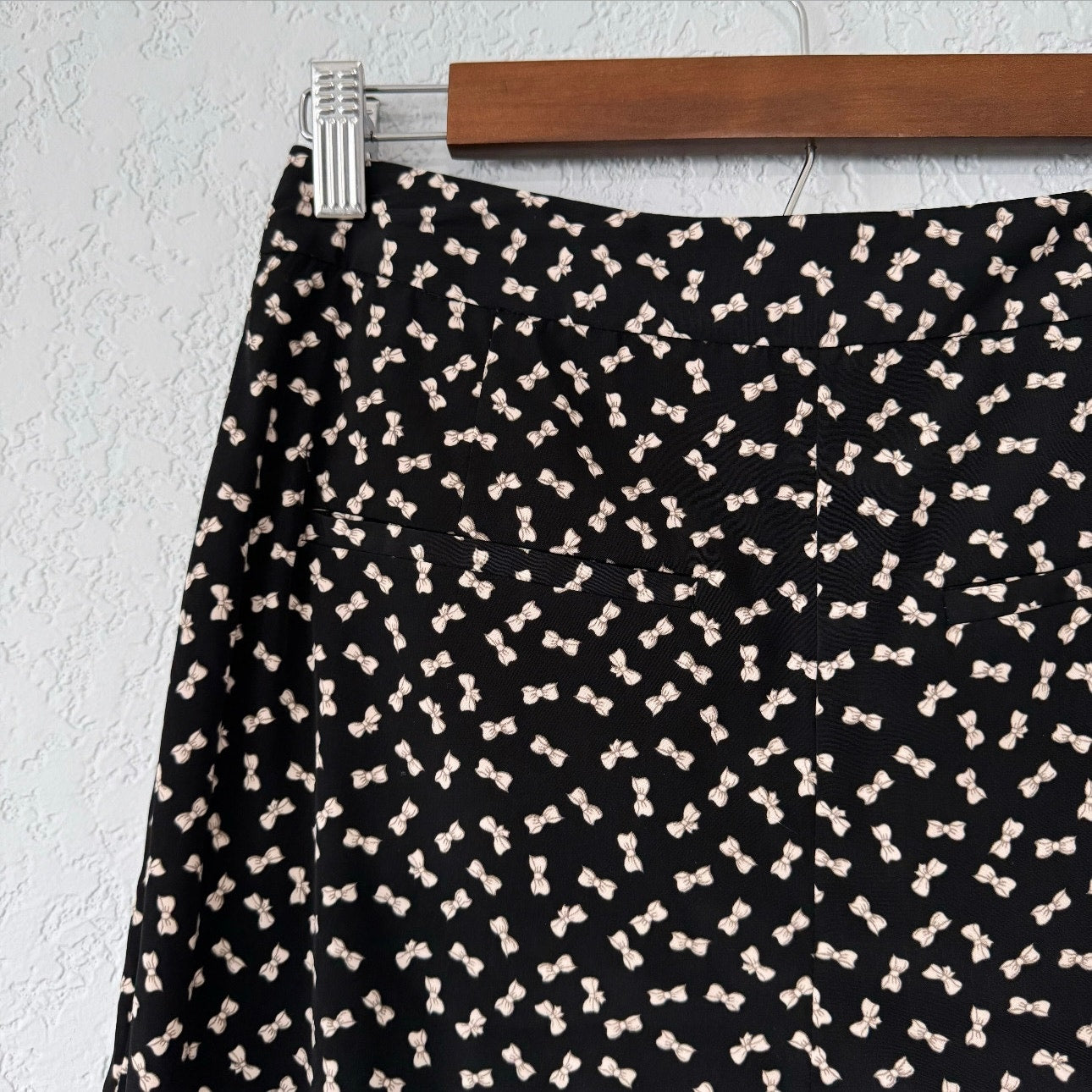 Zara Basic Bow Pattern Wide Leg Cropped Pant