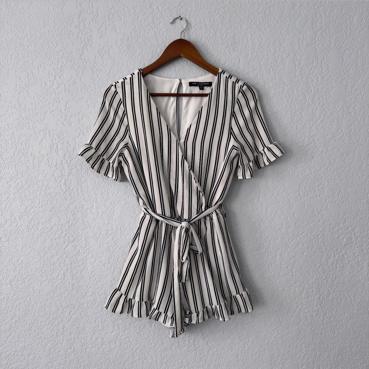 One Clothing Striped Shorts Romper