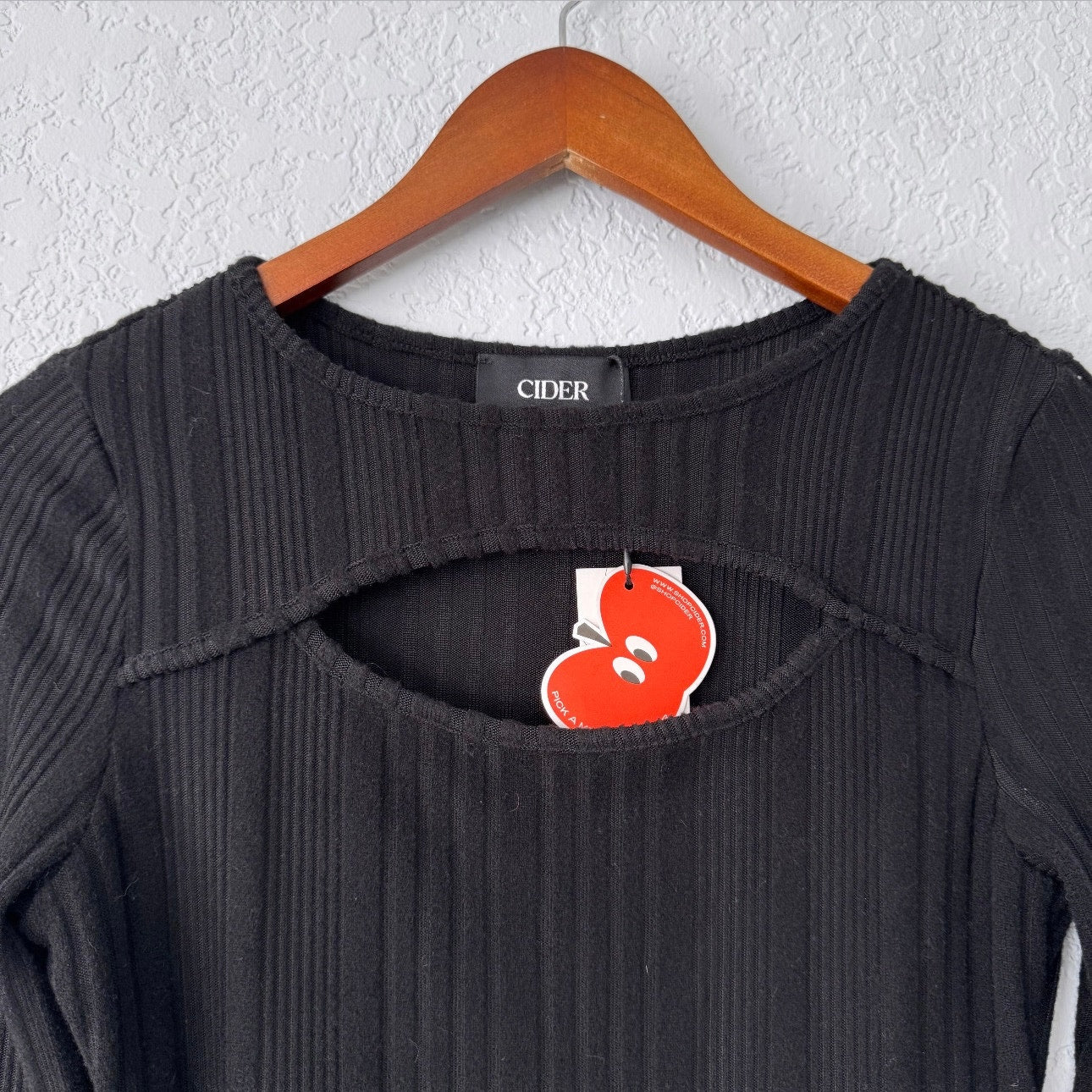 Cider Cutout Ribbed Knit Long Sleeve Bodysuit