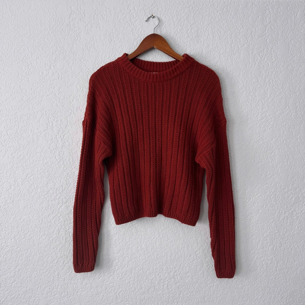 Universal Thread Red Knit Long Sleeve Sweater Size Medium