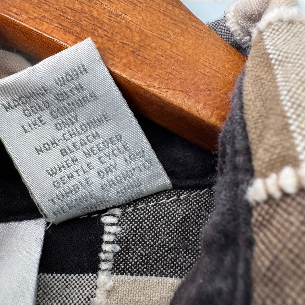 Christopher & Banks Plaid Button Up Denim Jacket