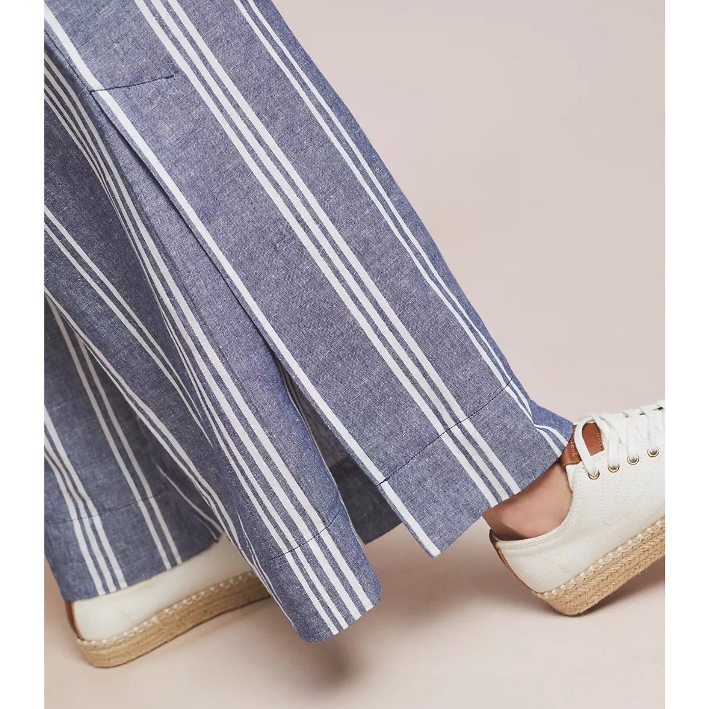 Anthropologie Beachy Linen Wide Leg Pants