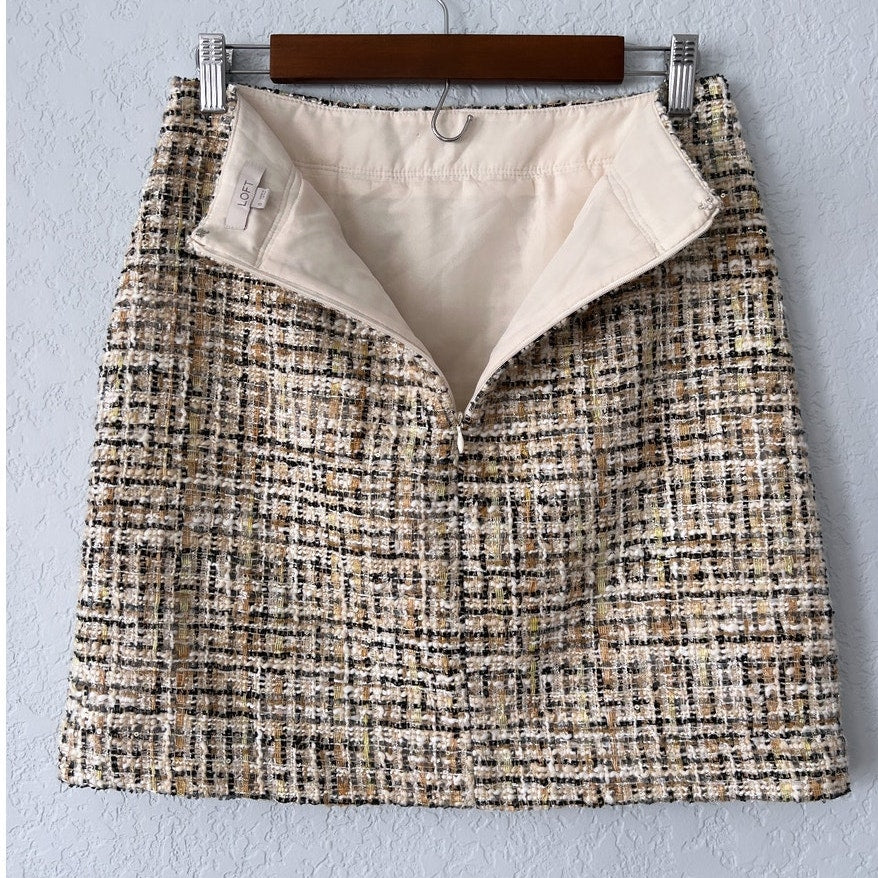 Loft Tweed Mini Skirt