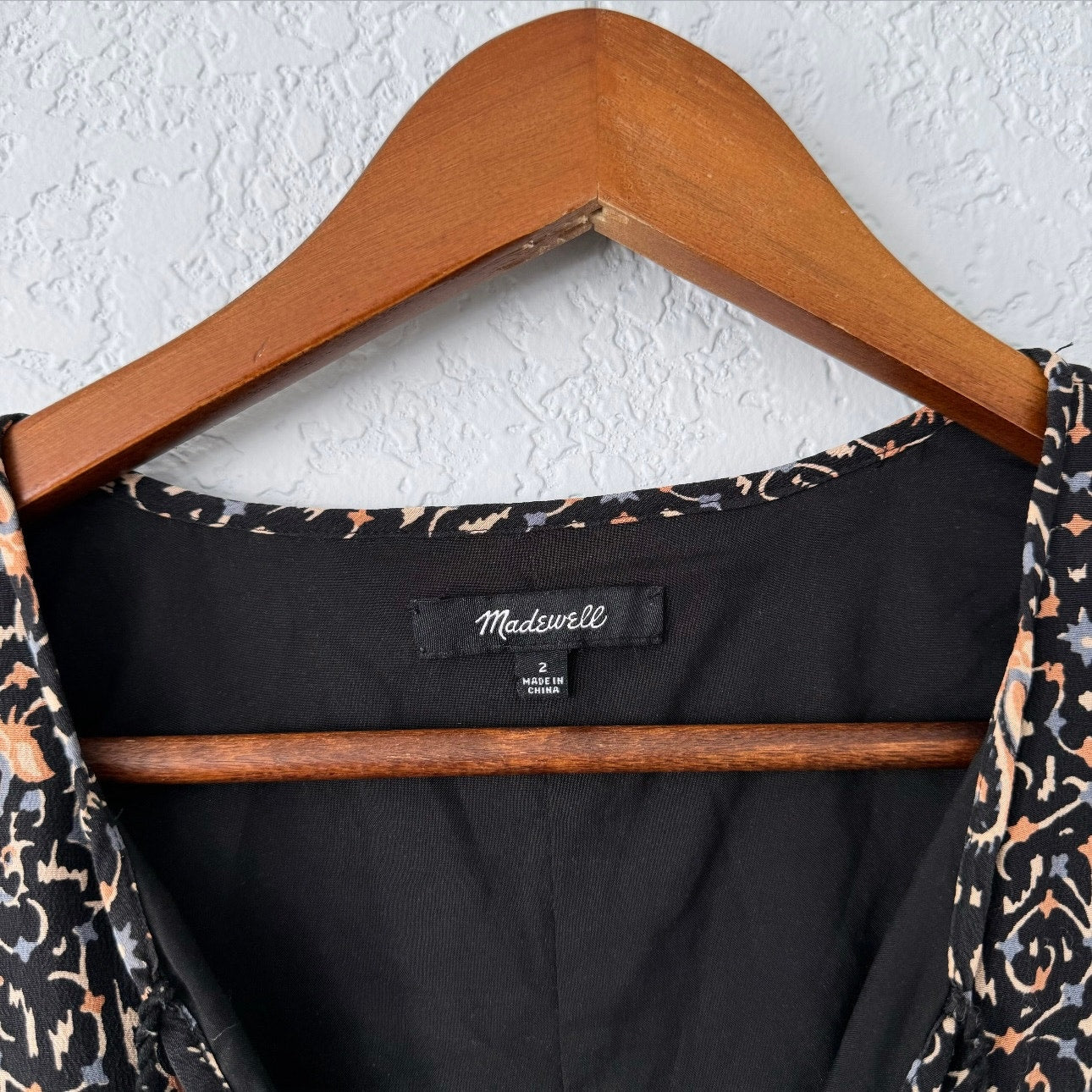 Madewell Printed Long Sleeve Mini Dress