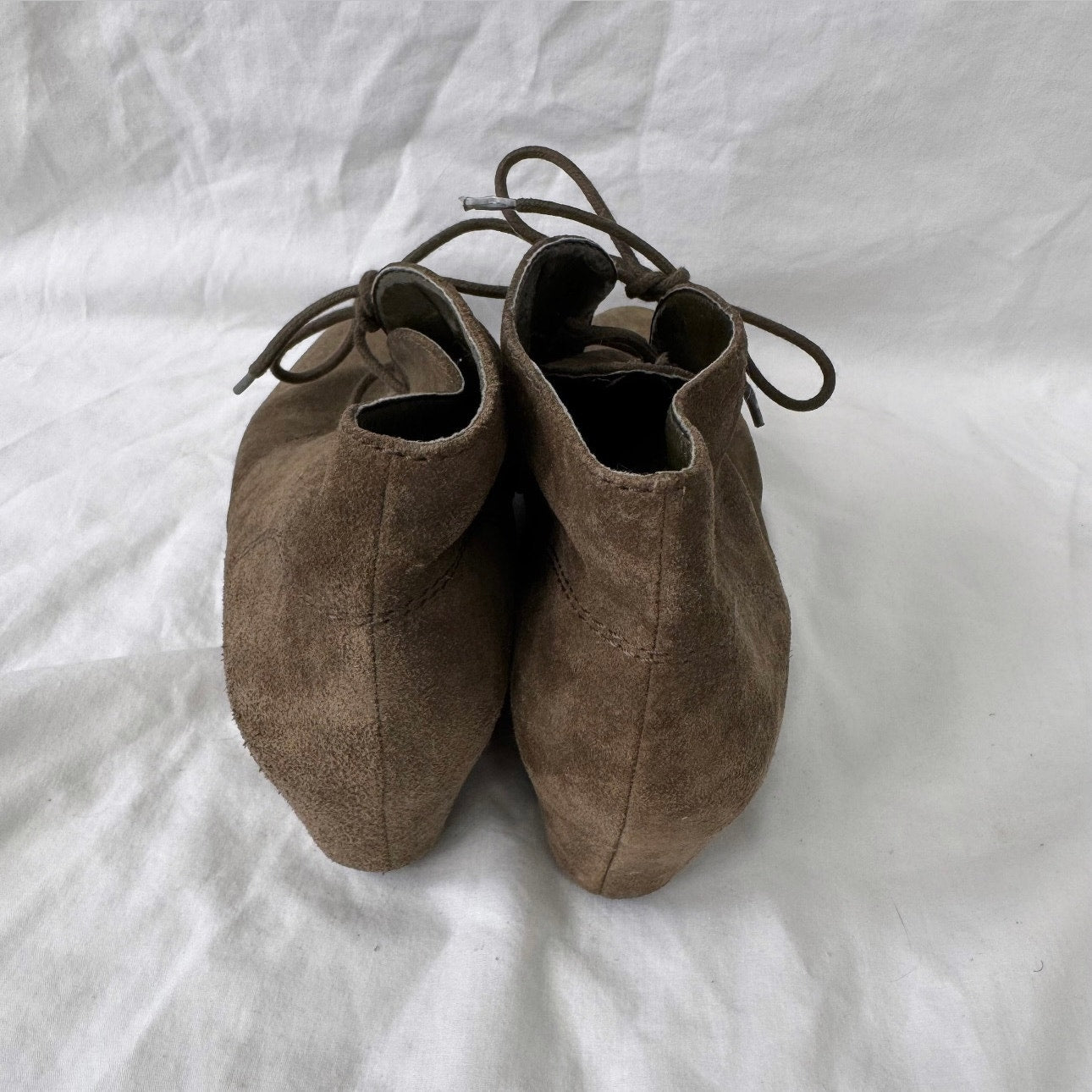 Nine West Dark Green Lace Up Booties Size 9.5