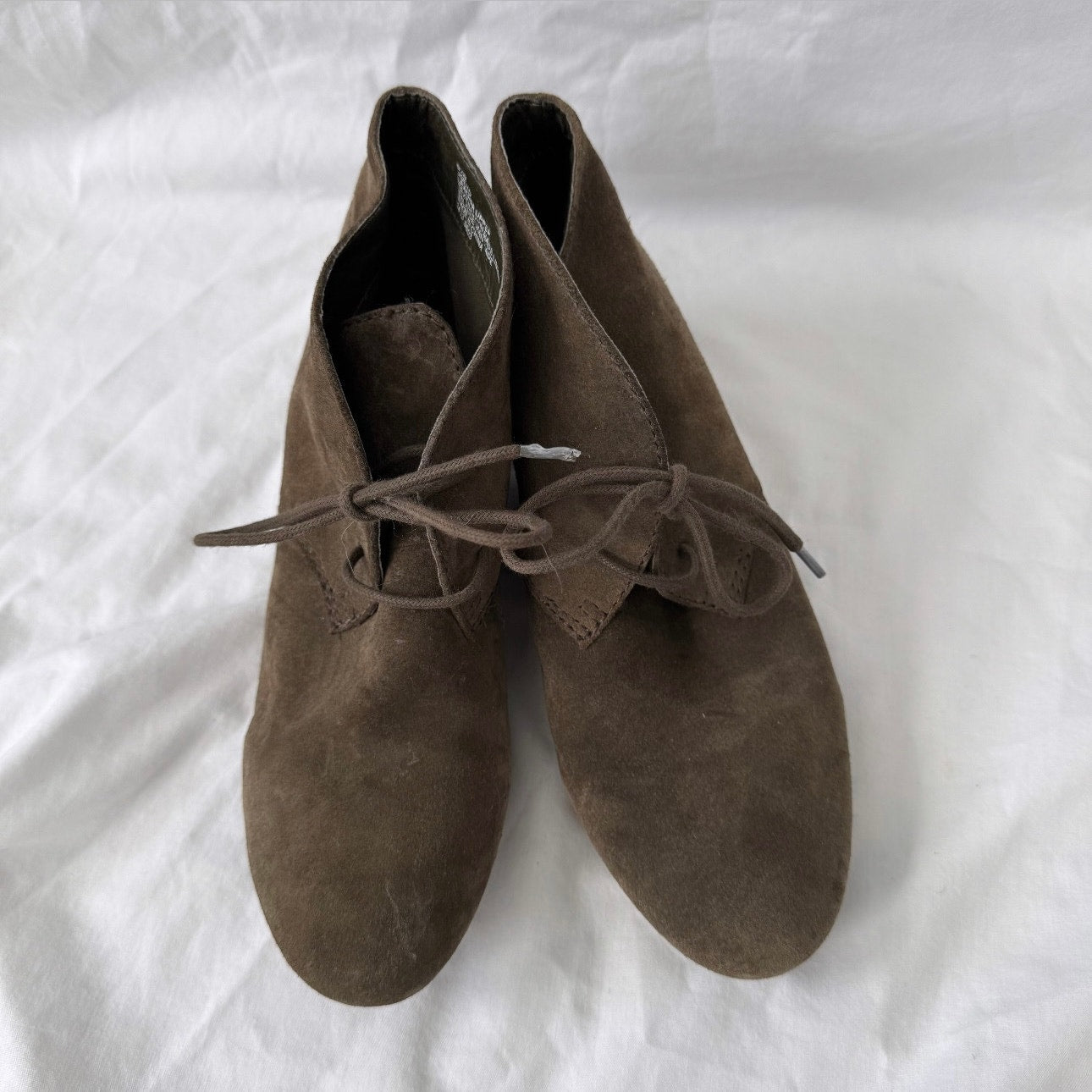 Nine West Dark Green Lace Up Booties Size 9.5