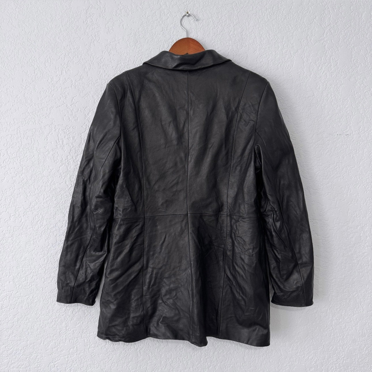 Colebrook Leather Long Sleeve Button Up Jacket