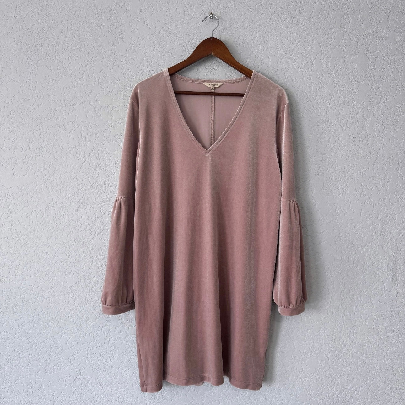 Madewell Velvet Balloon Sleve Dress