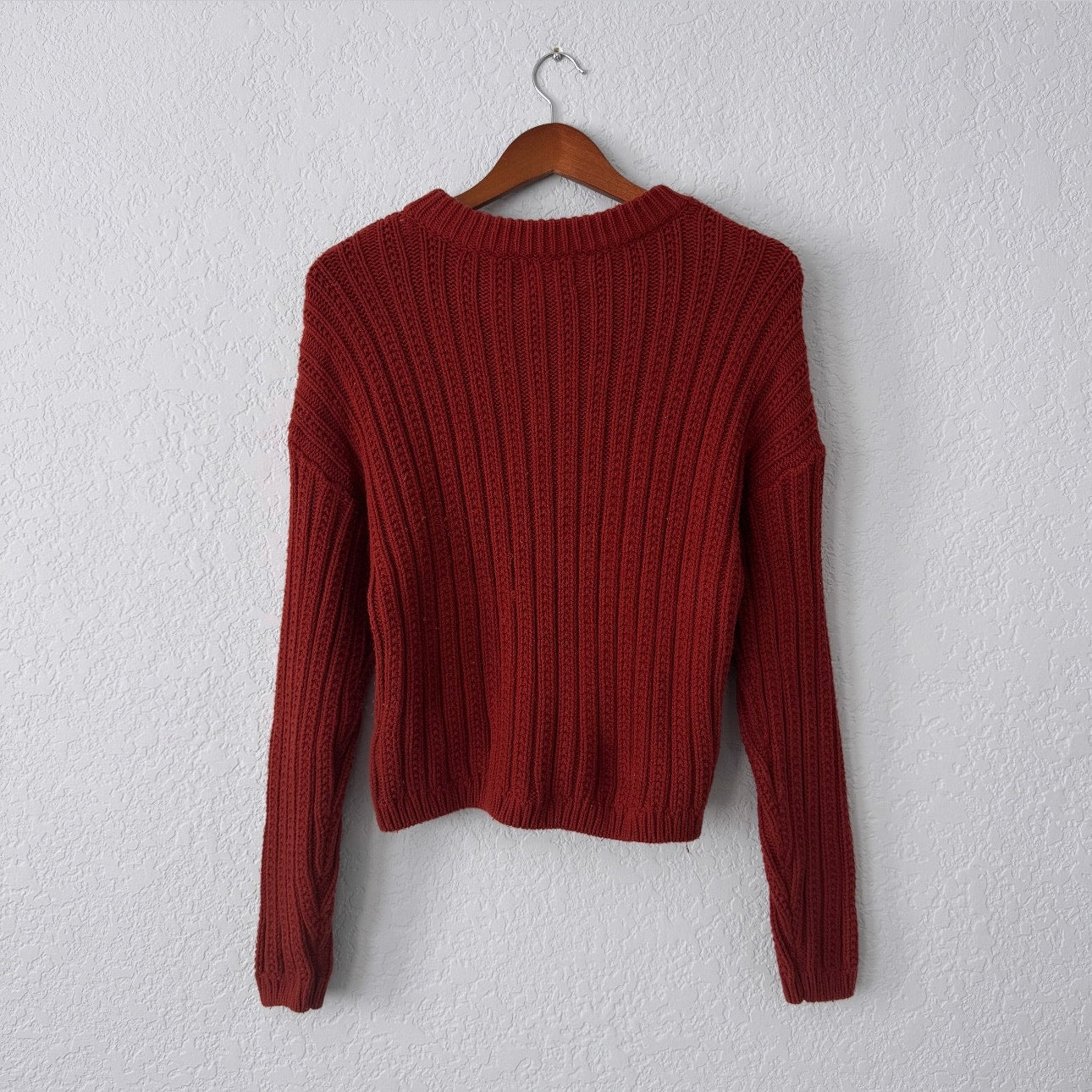 Universal Thread Red Knit Long Sleeve Sweater Size Medium