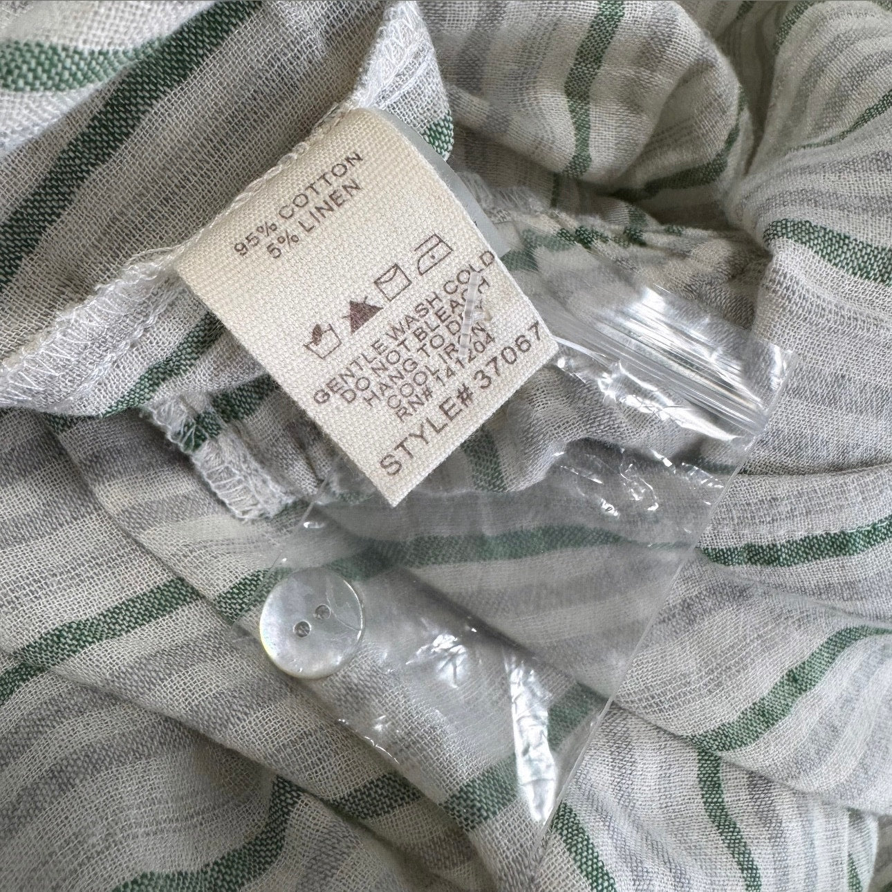 Hem + Thread Striped Short Sleeve Linen Liora Jumpsuit