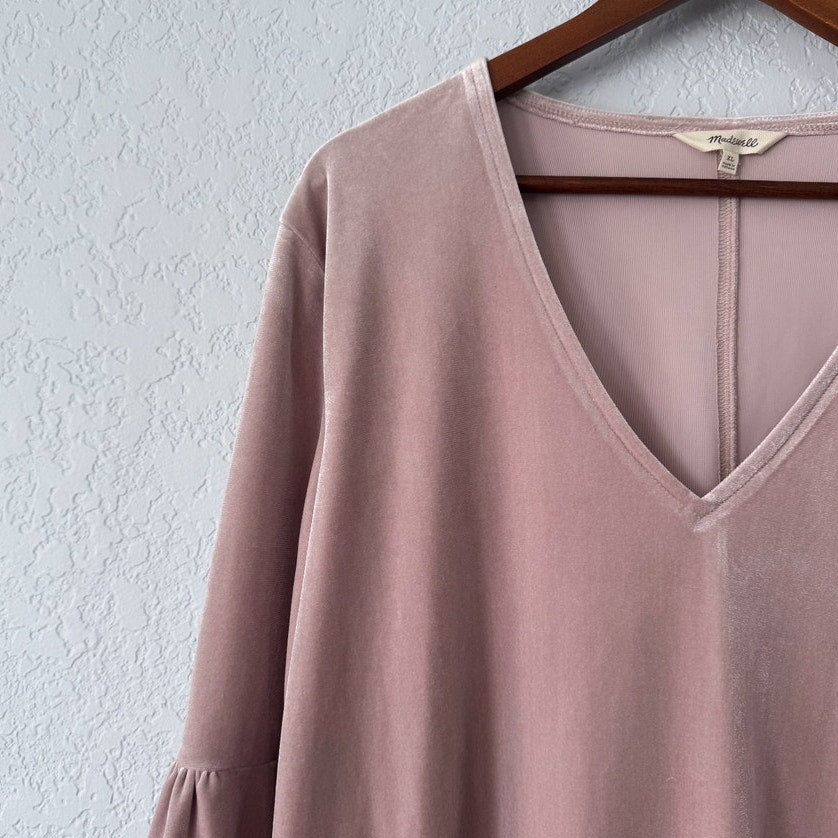 Madewell Velvet Balloon Sleve Dress