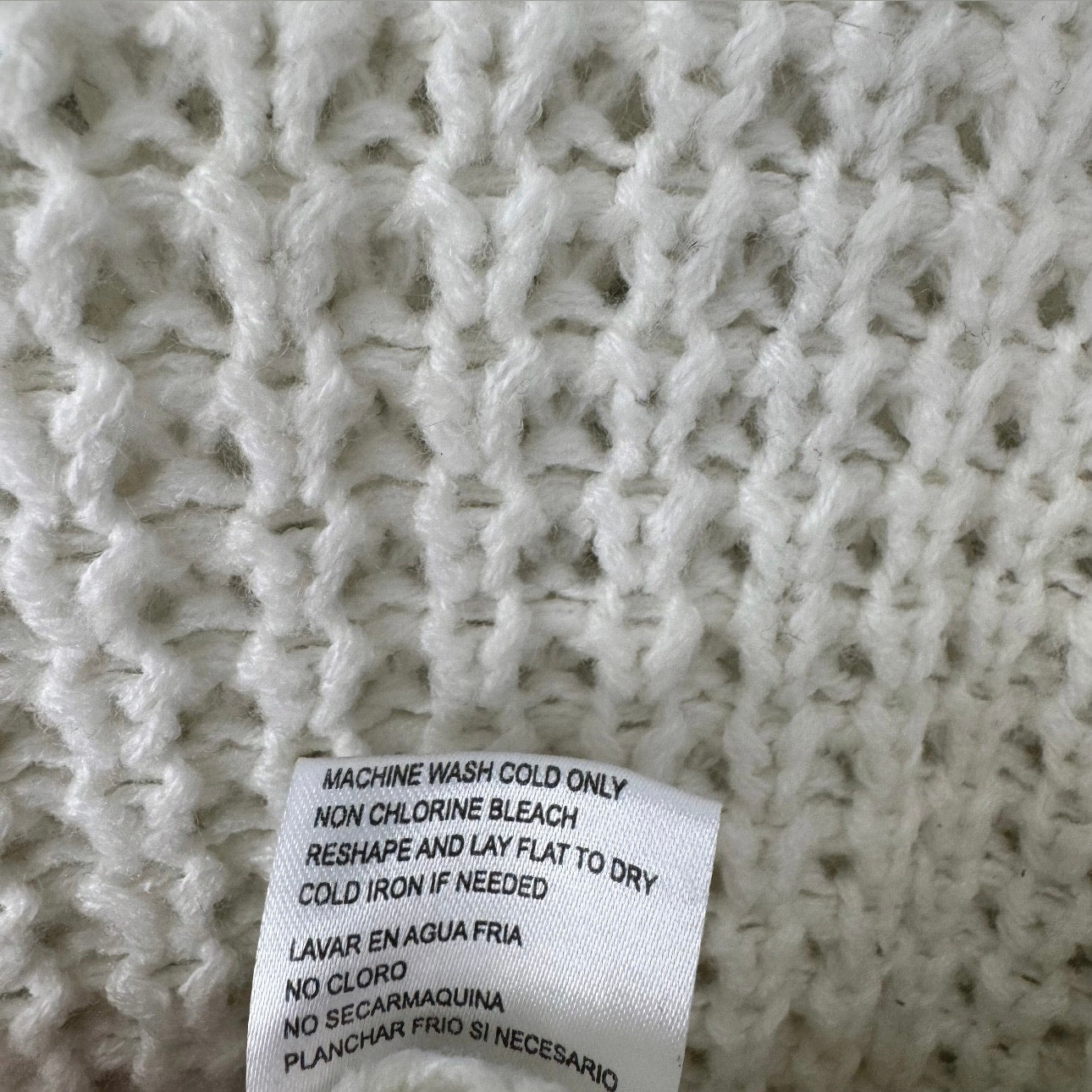 poof beige cold shoulder knit high kneck sweater size medium