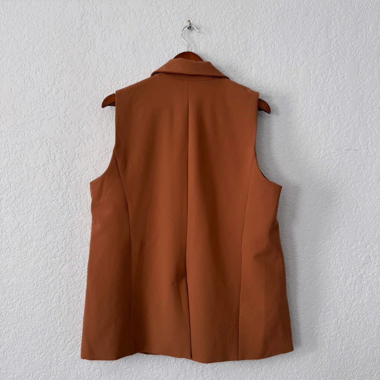 rachel zoe rust collared vest blazer
