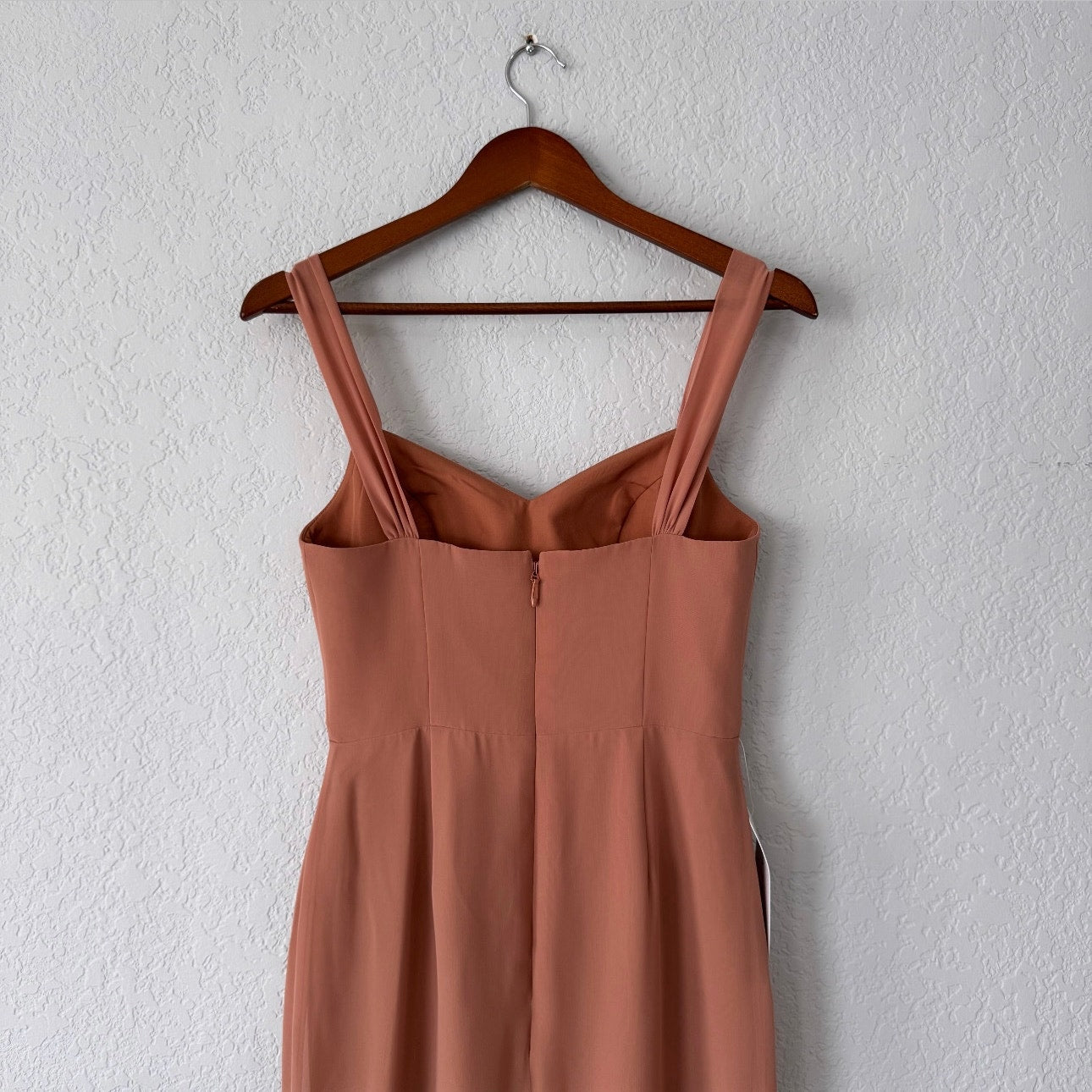 azazie bronzer sleeveless maxi length bridesmaid dress