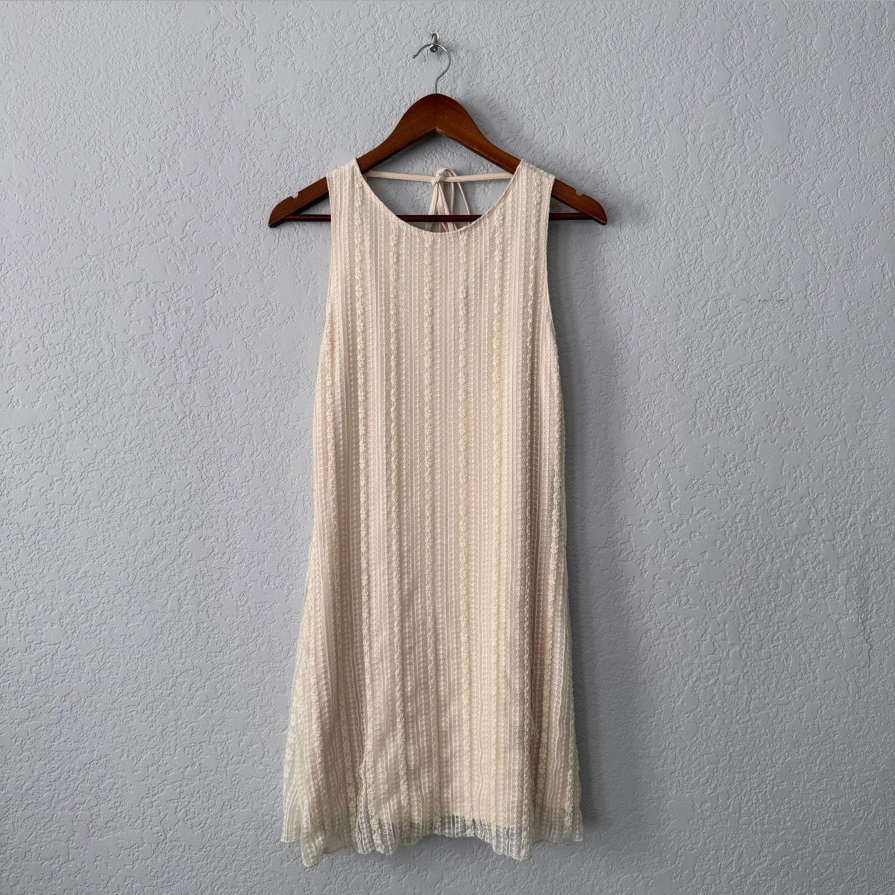 unbranded lace patterned low back mini summer dress
