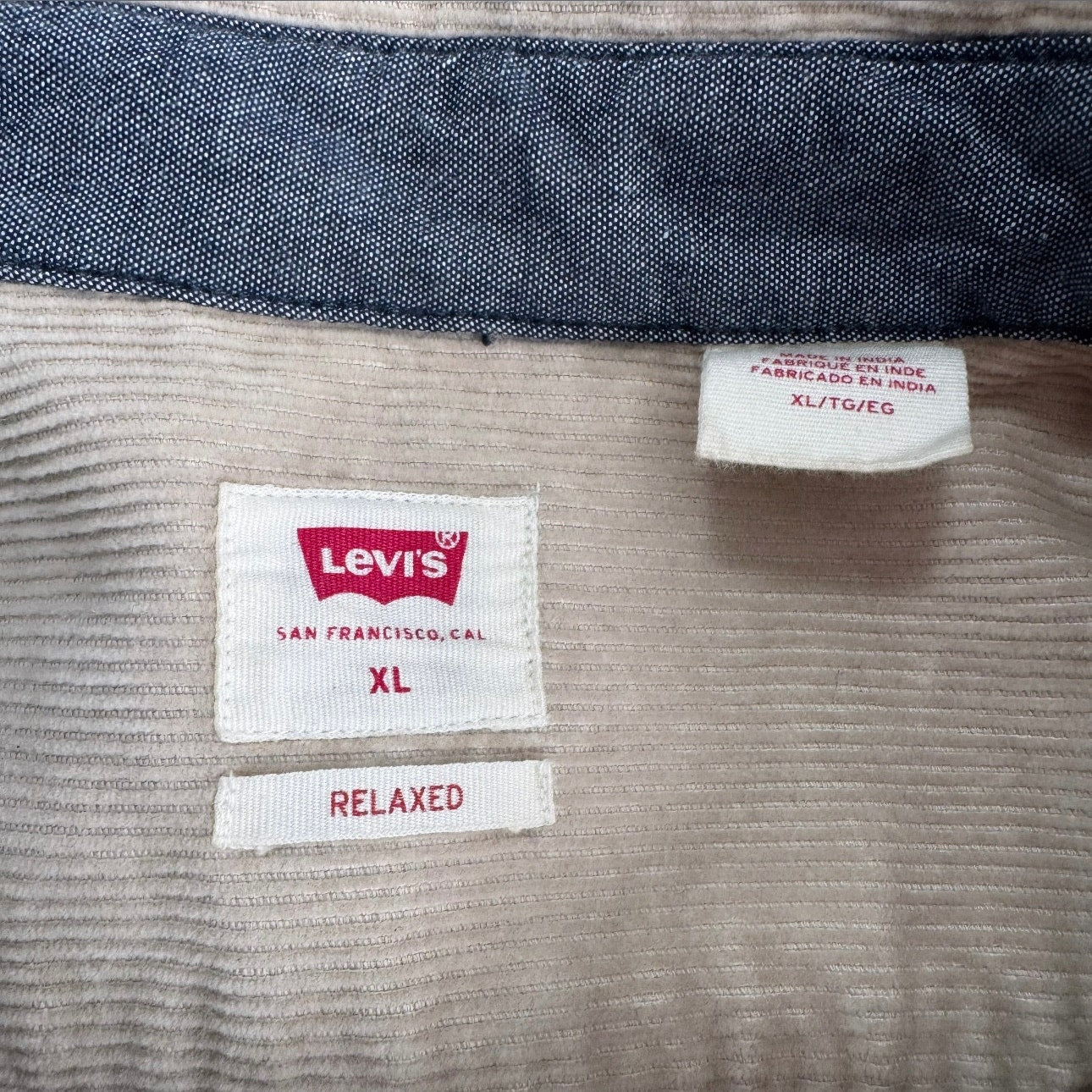 levi's corduroy long sleeved button up shacket