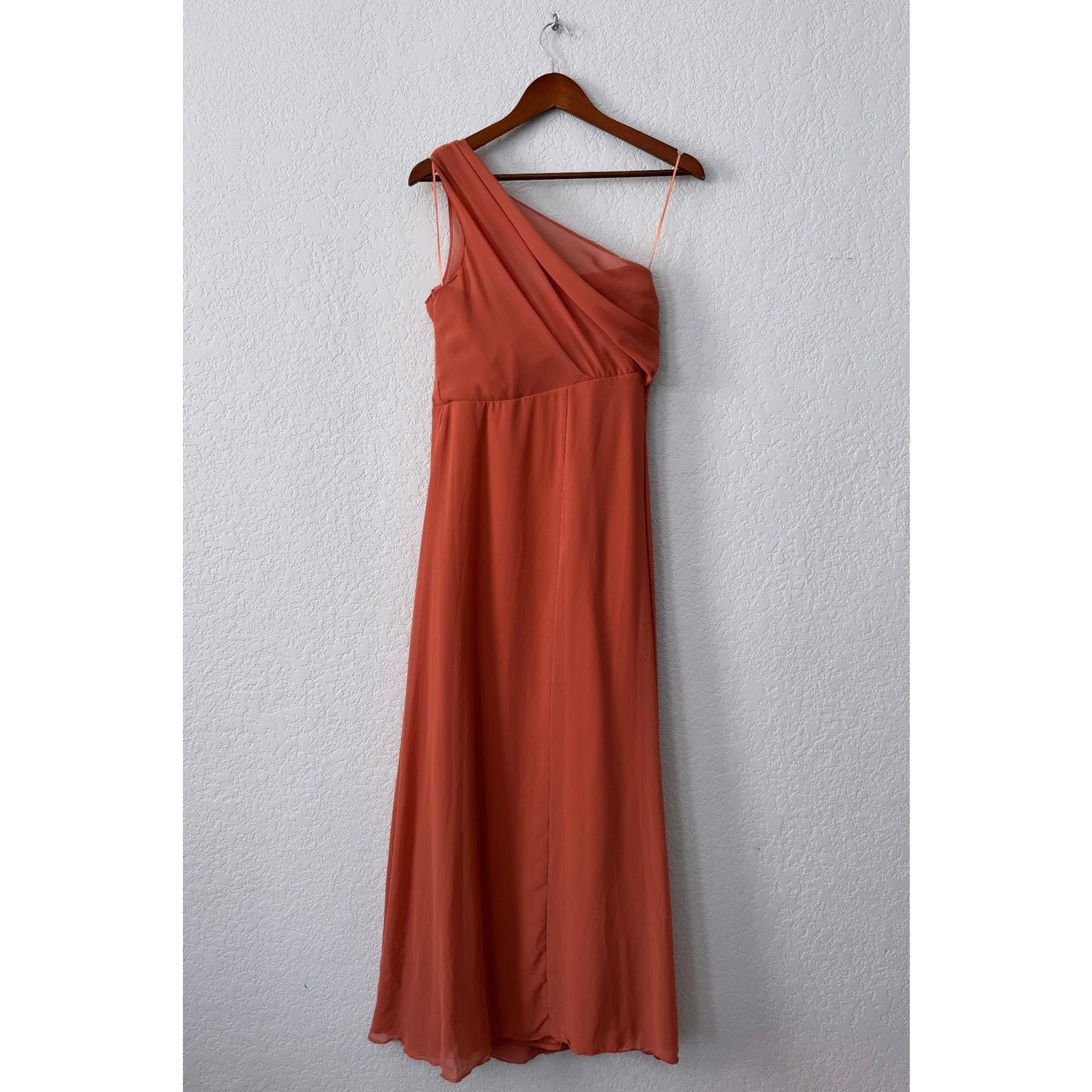 birdy grey kira chiffon one shoulder floor length dress
