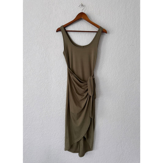 Unbranded Midi Faux Wrap Tank Dress