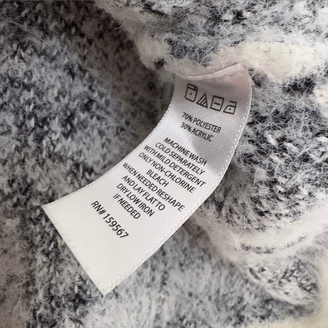 Willow & Wind Fuzzy Patterned Long Sleeve Button Up Sweater