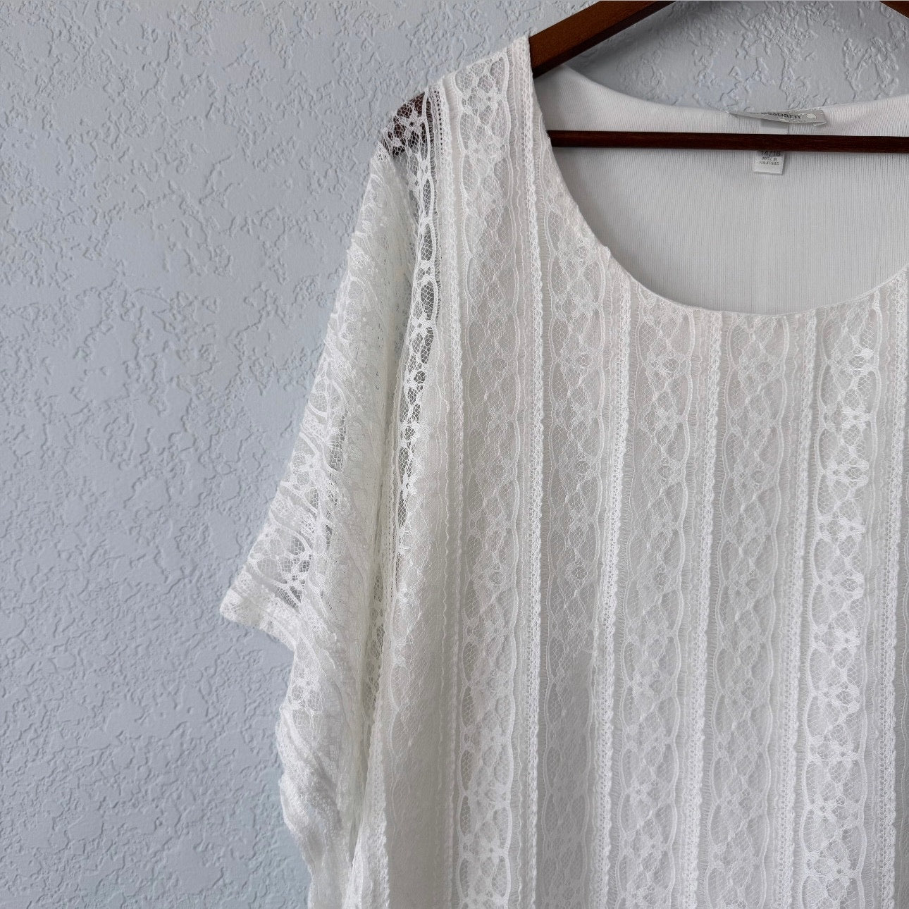 Dressbarn Lace Short Sleeve Blouse