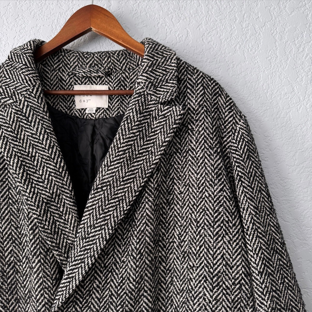 a new day herringbone double breasted coat