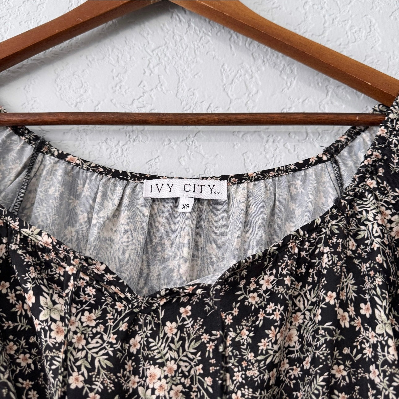ivy city floral pattern long sleeve pant jumpsuit