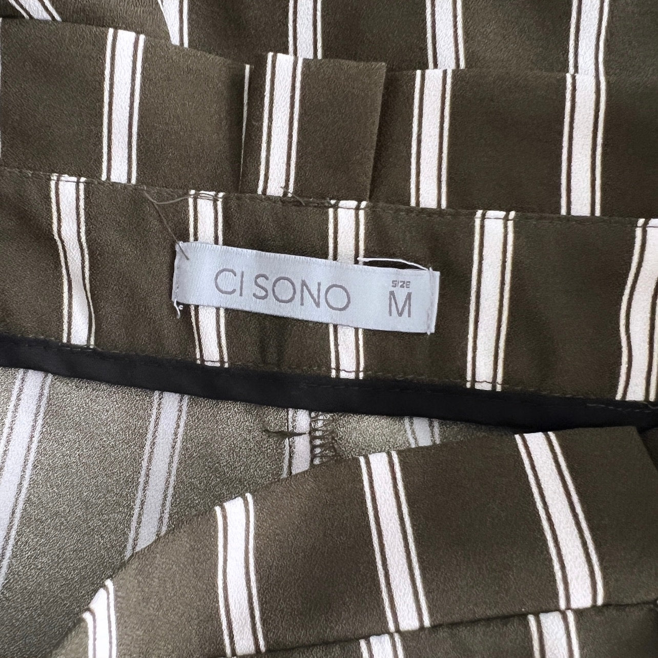 cisono striped paper bag shorts