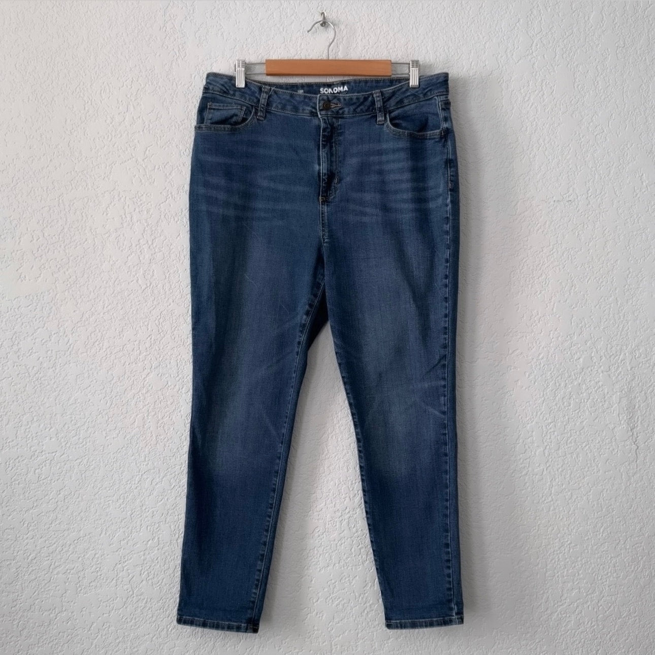 sonoma dark wash blue denim curvy skinny jeans