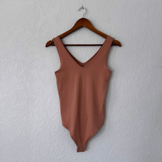 SO Peach Tank Top Thong Bodysuit Size Medium