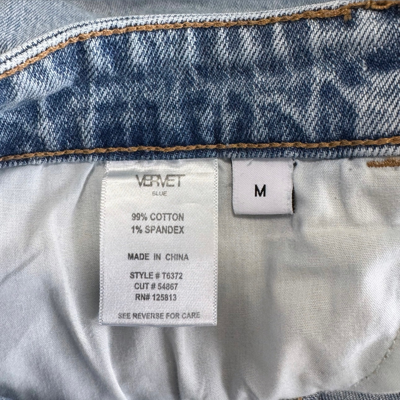 vervet medium wash high waisted denim mom shorts