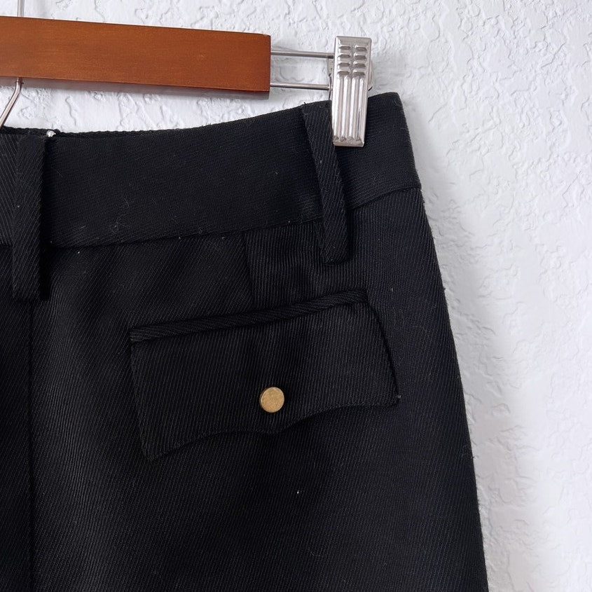 express wool blend stretch mini skirt