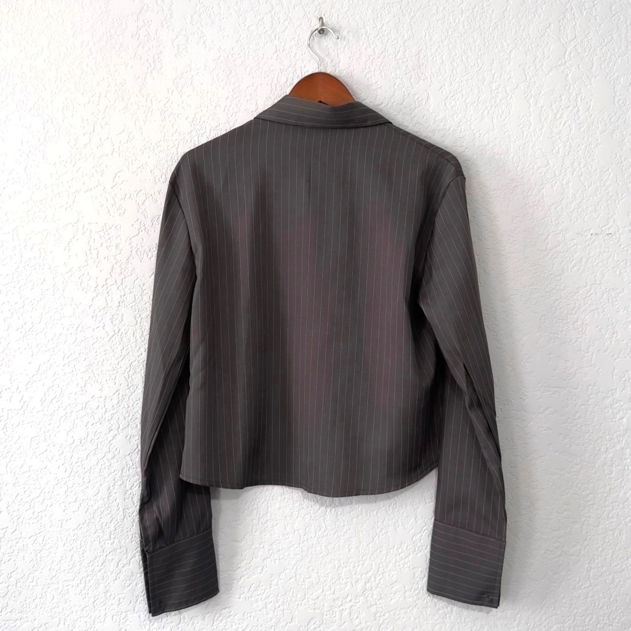 unbranded pinstriped officecore two piece mini skirt set