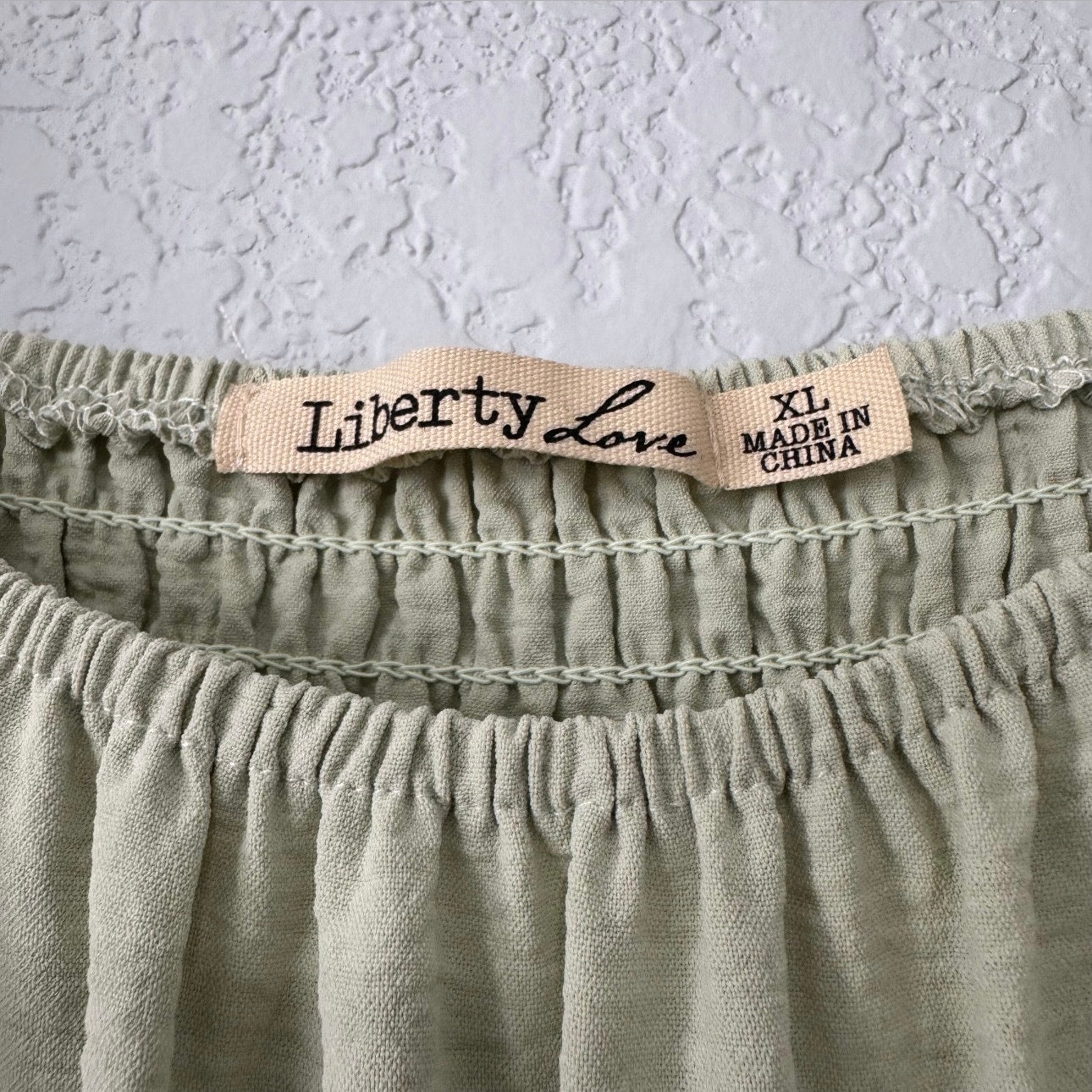liberty love smocked puff sleeve wide leg jumpsuit