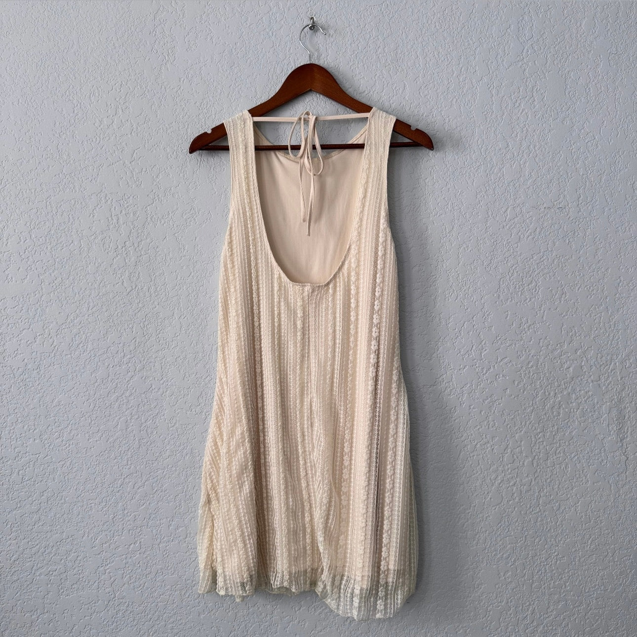 unbranded lace patterned low back mini summer dress