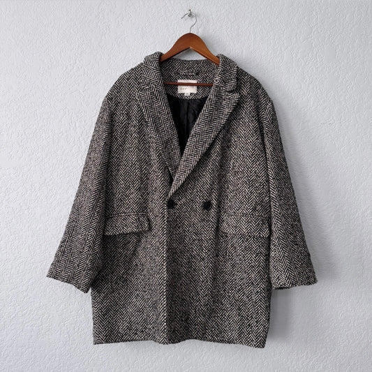 a new day herringbone double breasted coat